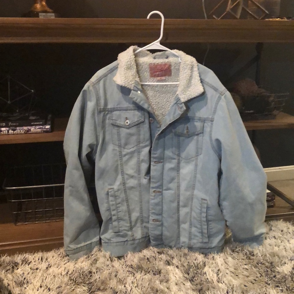 Fleece Denim Sherpa Jacket